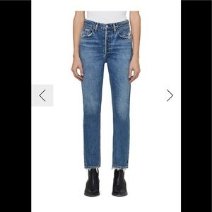 Agolde Riley high rise straight cropped size28 color frequency. Brand new w tags